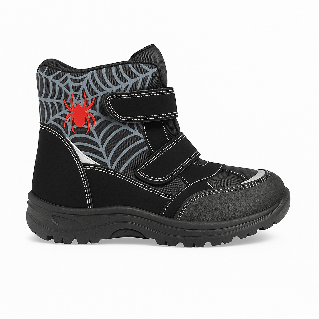 Stoere moonboots met spinnenwebprint! Maat 28